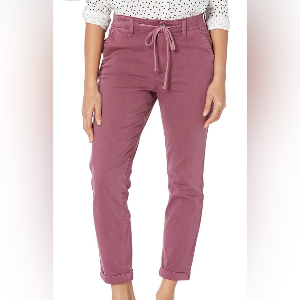 Paige Christy Pants with Drawstring Vintage Raspberry Mousse Womens Size 34
